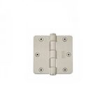 Emtek 1/4" Radius Mortise Hinge, 3.5" X 3.5", Satin Nickel, Pair 91023US