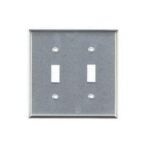 Mulberry 2-Toggle Switch Plate, Stainless-Steel 97072