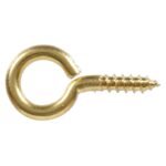 Hillman .080" x 1-1/16" Solid Brass Large Eye Screw Eye 852710