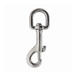 KingChain 5/8" Round Swivel Eye Bolt Snap, Nickel 127260