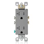 Leviton 20 Amp Decora Plug, Grey 134-T5825