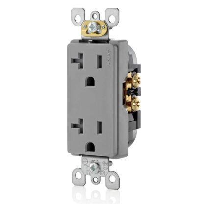 Leviton 20 Amp Decora Plug, Grey 134-T5825