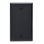 Leviton Blank Wall Plate, Black 80714-E