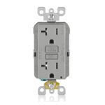 20 Amp/125V Tamper-Resistant GFCI Outlet, Grey GFTRST-20GY