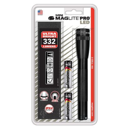 Maglite 2AA Pro LED Mini Flashlight, Black SP2P01H