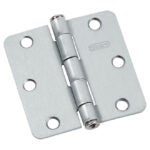 Onward 1/4" Radius Full Mortise Butt Hinge, 3" X 3", Chrome, 2 Pack 2820CB