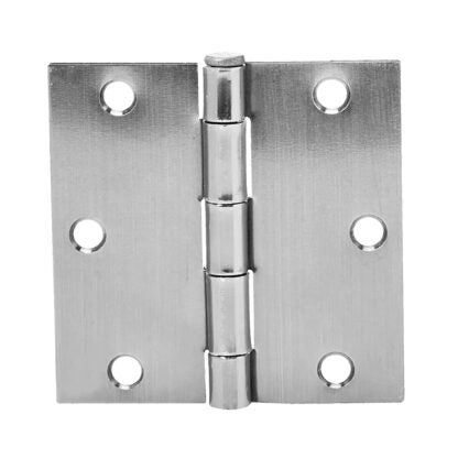 Orion 3.5" X 3.5" Flat Tip Hinge, Satin Chrome, Pair BB0913.5X3.5/26D