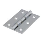 3" X 3" Flat Tip Hinge, Polished Chrome, Pair BB0913X3CR