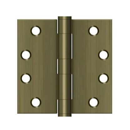 Orion 4" X 4" Flat Tip Hinge, Antique Brass, 2 Pack BB0914X4/5