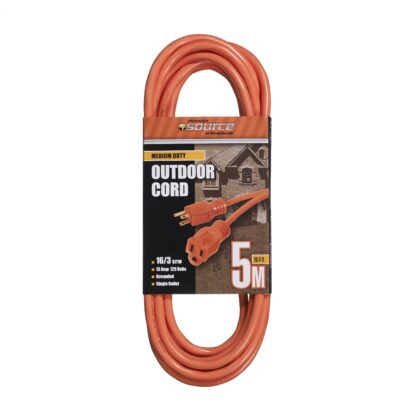 PowerSource 16/3 5M 1-Outlet Extension Cord 4014