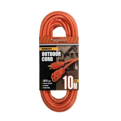 PowerSource 3/16 10M Extension Cord, Single Outlet 4024