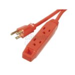 PowerSource 16/3 10M 3-Outlet Extension Cord, Orange 4025