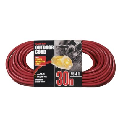 PowerSource 14/3 30M Single Outlet Outdoor Extension Cord 4399