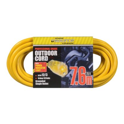 PowerSource 12/3 25' Single Extension Cord 4465