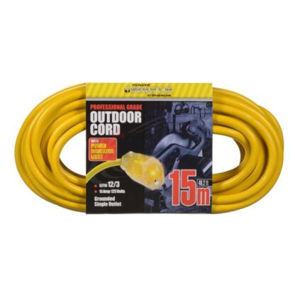 PowerSource 12/3 15M 1-Outlet Heavy Duty Extension Cord 4466