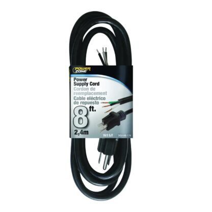 PowerZone 16/3 8' Power Supply Cord, Black OR010608