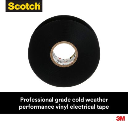 Scotch 3M 3/4" X 66' Electrical Tape, Black SUPER88