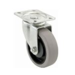 Shepherd 4" X 1-1/4" Swivel Caster with Brake, Grey 9736