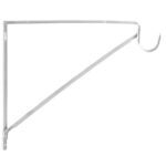 Taymor Heavy Duty Shelf Bracket with Rod Support, White 25-2810