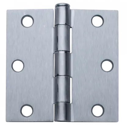 Taymor 3" X 3" Square Corner Butt Hinge, Satin Nickel, 2 Pack 25-PK8244A