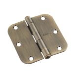 Taymor 5/8" Radius Butt Hinge, 3" X 3", Antique Brass, 2 Pack 25-PK8446A