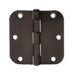 Taymor 1/4" Radius Butt Hinge, 3" X 3", Oil Rubbed Bronze, 2 Pack 25-PK8545A