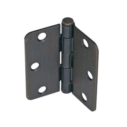 Taymor 1/4" Radius Hinge, 3.5" X 3.5", Oil Rubbed Bronze, 2 Pack 25-PK8545B