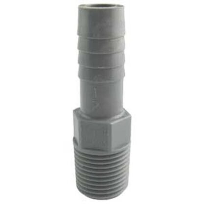 Boshart UPPA-07 Pipe Adapter, 3/4 in, MPT x Insert, Polyethylene, Gray