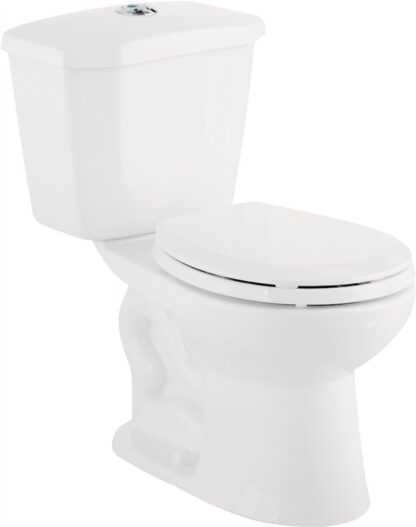 Foremost Canada TT-2010-WL 2-Piece High Efficiency Toilet, 1.08 gpf, Round, 12 in, Vitreous China, Soft White