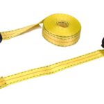 ProSource FH64058 Tie-Down, 1 in W, 16 in L, Yellow, J-Hook End Fitting, Steel End Fitting