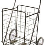 Simple Spaces TPG-G80023L Shopping Cart, 24-3/8 in OAW, 39-1/2 in OAH, 1-Shelf, Steel Shelf, Black Shelf