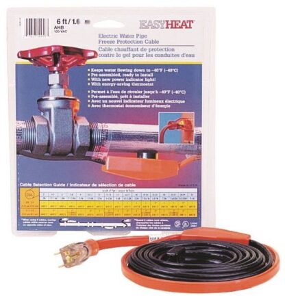 EasyHeat AHB-013A Pipe Heating Cable, 120 VAC, 3 ft L