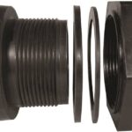 GREEN LEAF TF 150 P-E Tank Fitting, 1-1/2 in, FPT, Polypropylene