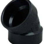 IPEX 027241 Pipe Elbow, 1-1/2 in, Hub, 45 deg Angle, ABS, SCH 40 Schedule