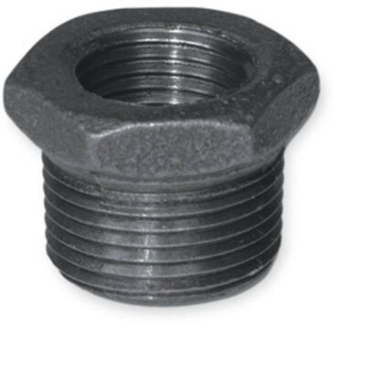 aqua-dynamic 5521-910 Hex Pipe Bushing, 1/4 x 1/8 in, Threaded, Iron, 150 psi Pressure