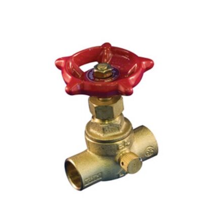 aqua-dynamic 1195-603 Stop Valve, 1/2 in Connection, Solder, 125 psi Pressure, Brass Body