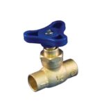 aqua-dynamic 1395-503 Stop Valve, 1/2 in Connection, Solder, 125 psi Pressure, Brass Body