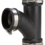 ProSource QT-200 Flexible Pipe Tee, PVC, Black