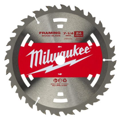 Milwaukee 48-41-0710 7-1/4" 24T Circular Saw Framing Blade