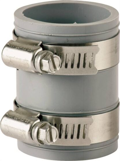 ProSource Coupling, 3/4 in x 3/4 in, PVC, Grey