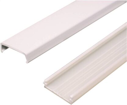 Wiremold NMW NMW1 Raceway Wire Channel, 60 in L, 1-5/16 in W, 1 -Channel, Plastic, White