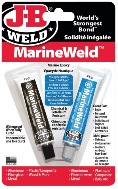 J-B WELD 8272F Epoxy Resin, Dark Gray, Solid, 2 oz Twin Tube