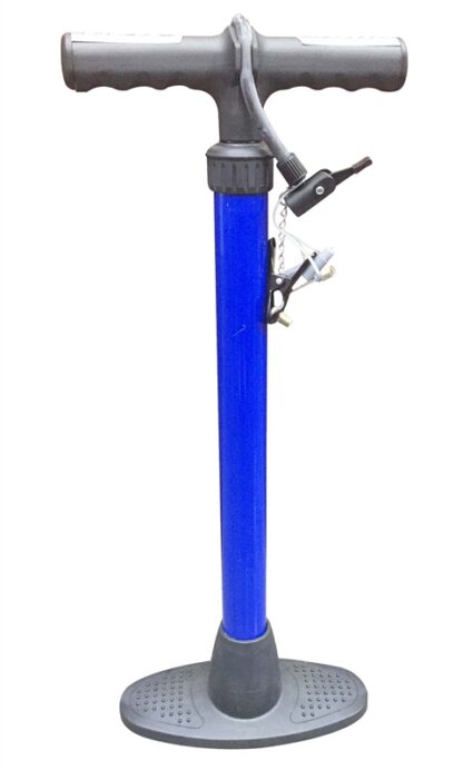 Vulcan JL-HP013L Bicycle Hand Air Pump, 8-7/8 W x 21-1/2 H in, 120 psi Max Pressure, A18 Valve Valve, Blue