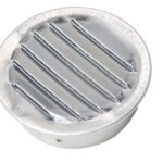 Duraflo 61RAA15D Mini Louvers Vent, 1.82 in Dia, Round, Aluminum, Mill