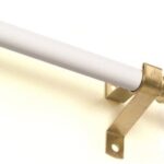 Kenney KN386/1 Cafe Rod, 7/16 in Dia, 28 to 48 in L, Metal, White