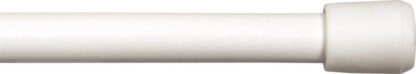 Kenney KN631/1 Spring Tension Rod, 7/16 in Dia, 28 to 48 in L, Metal, White