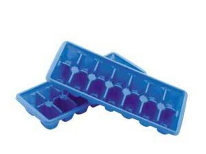 Rubbermaid FG8365RDPERI Ice Cube Tray, 16-Compartment, Blue, 10-1/2 in L, 4-1/4 in W, 1-3/4 in Thick