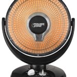 PowerZone QGW08-608 Parabolic Heater, 6.7 A, 120 V, 400/800 W, 2-Heating Stage, Black