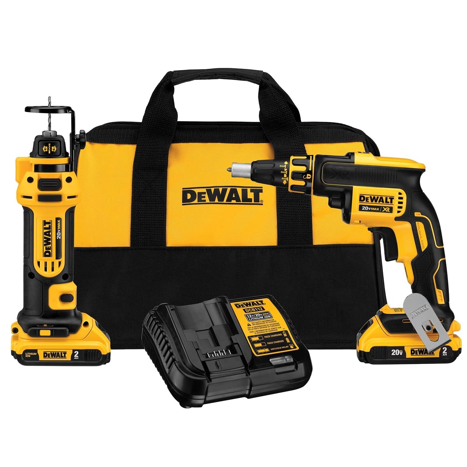 Dewalt 20V MAX XR Li-Ion Cordless Drywall Screwgun and Cut-out Tool ...