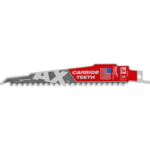 Milwaukee Tool 6" 5 TPI AX Carbide Teeth SAWZALL Reciprocating Saw Blades (3 Pack) 48-00-5321